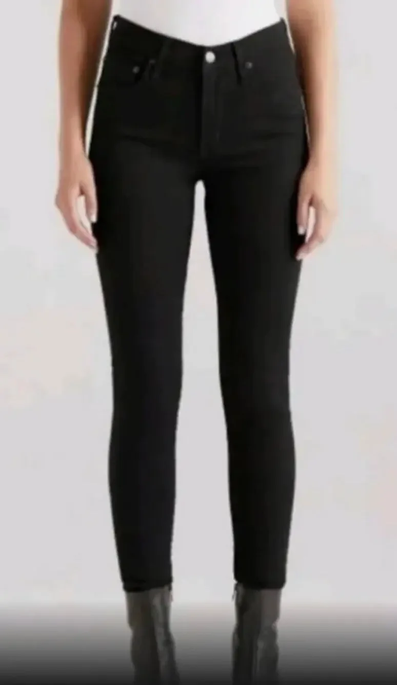 Edwin Pixie Black 9” Mid-Rise Skinny Jeans 30 NWT